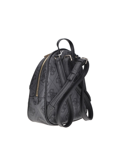 Zaino Guess Manhattan In Ecopelle Oro Pallido Con Chiusura A Incastro E Logo Metallico 24x27x13 Cm