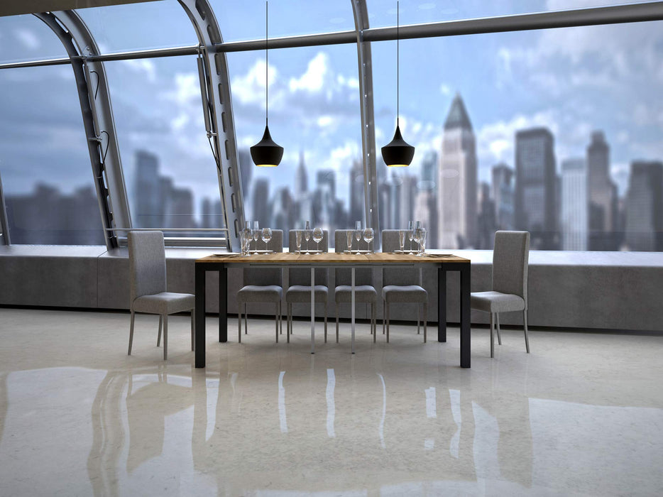 Consolle allungabile Everyday Evolution telaio Antracite diverse misure Consolle Italy Hobby Shop Solution 90x40/196 Quercia Natura 