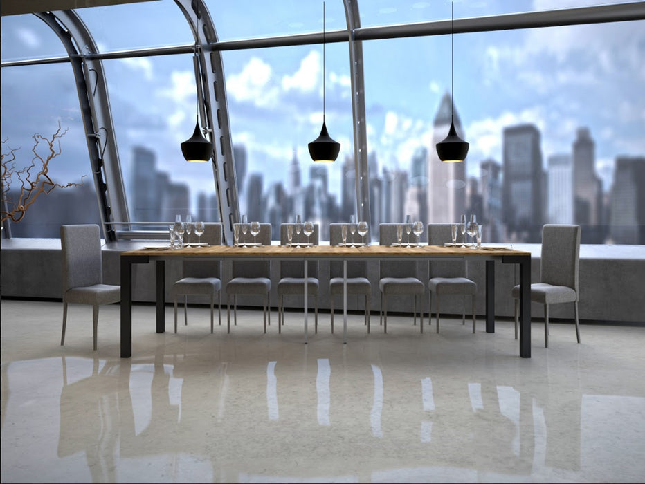 Consolle allungabile Everyday Evolution telaio Antracite diverse misure Consolle Italy Hobby Shop Solution 90x40/300 Quercia Natura 