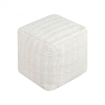 Pouf quadrato 40x40x40 cm in cotone e lana con riempimento