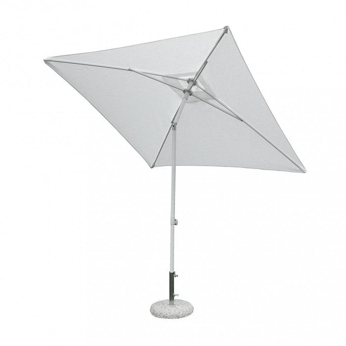 Ombrellone Quadrato Bianco Poliestere Alluminio 2x2 m