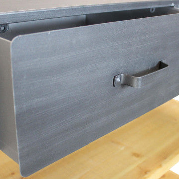 Tavolo Libreria Buddy Legno Acciaio Nero 90x39x92h cm
