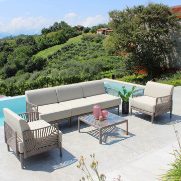Coppia braccioli per salotto in polipropilene, dimensioni 60x10x44 cm