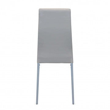 Sedia con struttura metallo, seduta e schienale imbottiti, 53x46x97 cm