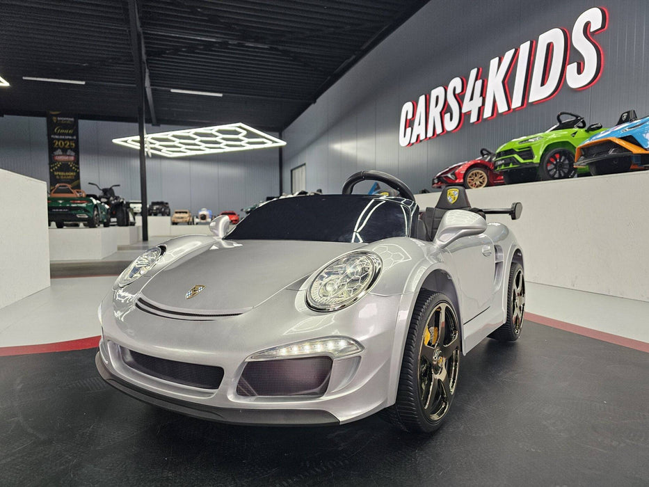 Auto Elettrica per Bambini Porsche RUF 24 V – 2 Posti – Argento Metallizzato