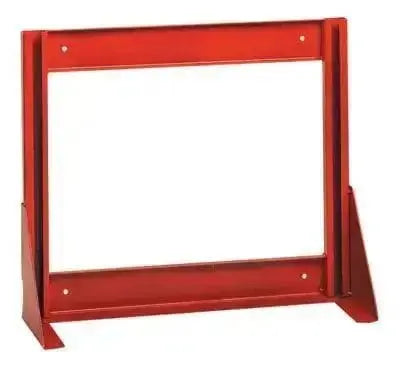 Espositore telaio da banco H.500 in acciaio verniciato rosso, ideale per cassettiere madia 1-5, da appoggio o fissaggio a parete.