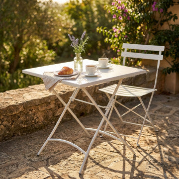 Tavolo pieghevole quadrato 70x70 cm, acciaio trattato antiruggine