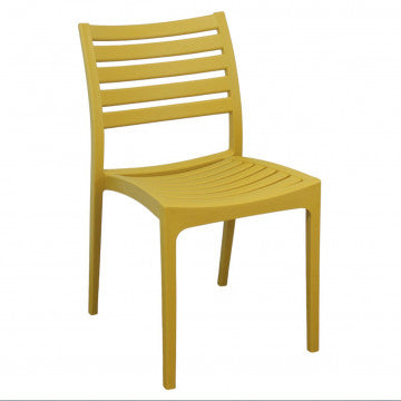 Sedia impilabile in polipropilene, giallo, cm 42,5L x 49P x 78H