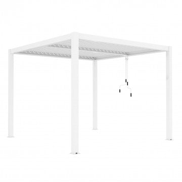 Pergola bioclimatica 3x3 in alluminio con lamelle orientabili