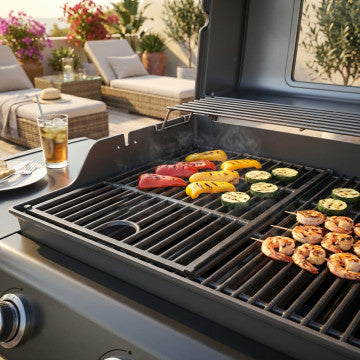 Griglia in ghisa per barbecue 22x41,5 cm spessore 1 cm