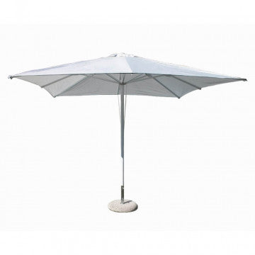 Ombrellone quadrato 3x3 m telo poliestere bianco 235 gr palo alluminio