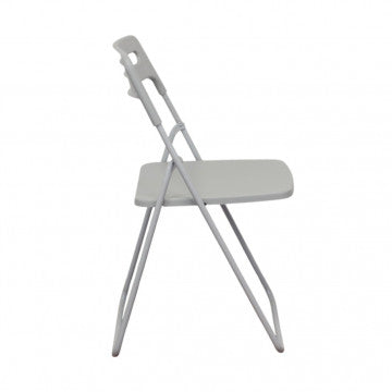 Sedia impilabile in polipropilene grigio chiaro 40x43x78 cm peso 3,25 kg