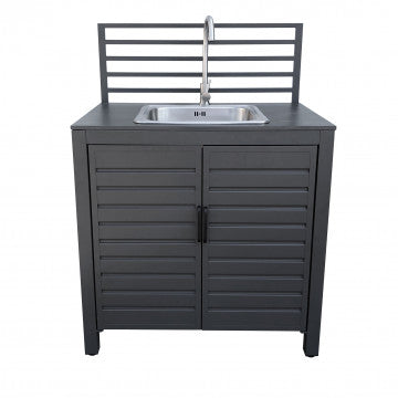 Modulo cucina con lavello struttura alluminio verniciato 90x62x125 cm