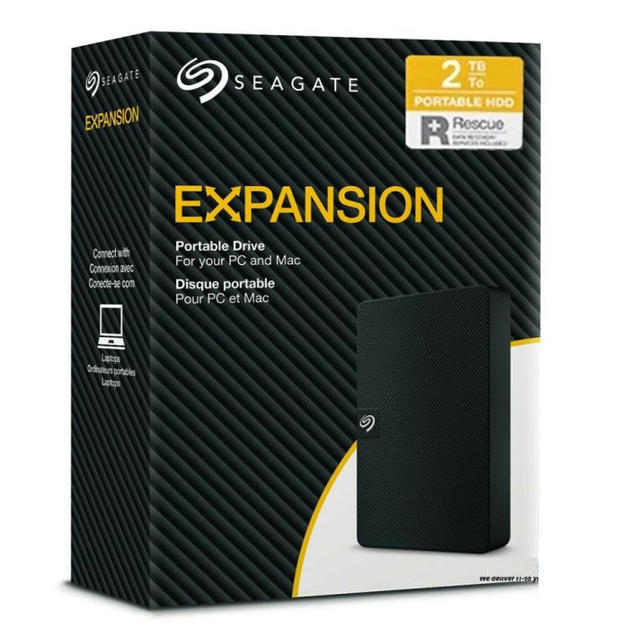 Seagate Expansion +Rescue Hard Disk Esterno 2Tb Hdd Ext 2.5" Memoria Pc Ps4