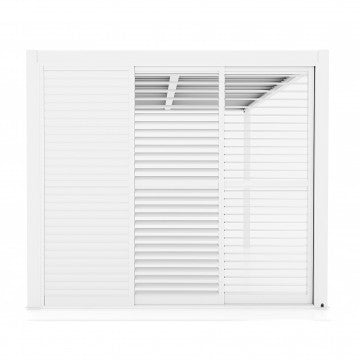 Laterale scorrevole con lamelle orientabili in alluminio 270x238 cm