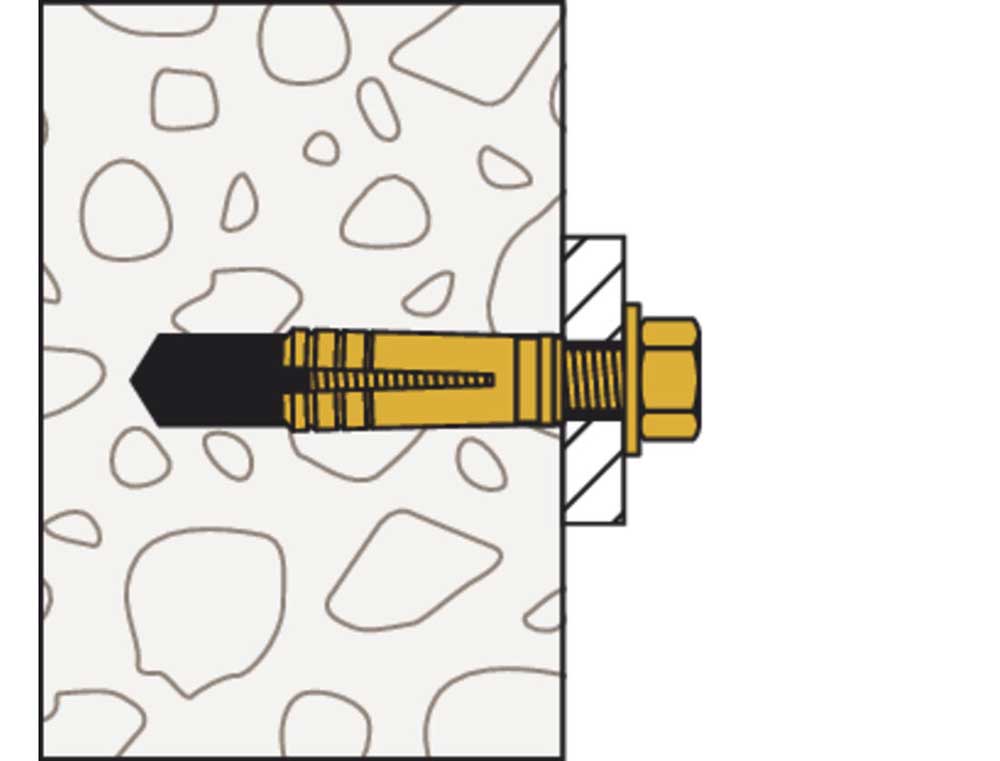 FISCHER Tassello in Ottone MS 8x20 - Lunghezza 28mm (Confezione 50 pz)