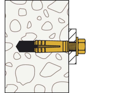FISCHER Tassello in Ottone MS 8x20 - Lunghezza 28mm (Confezione 50 pz)