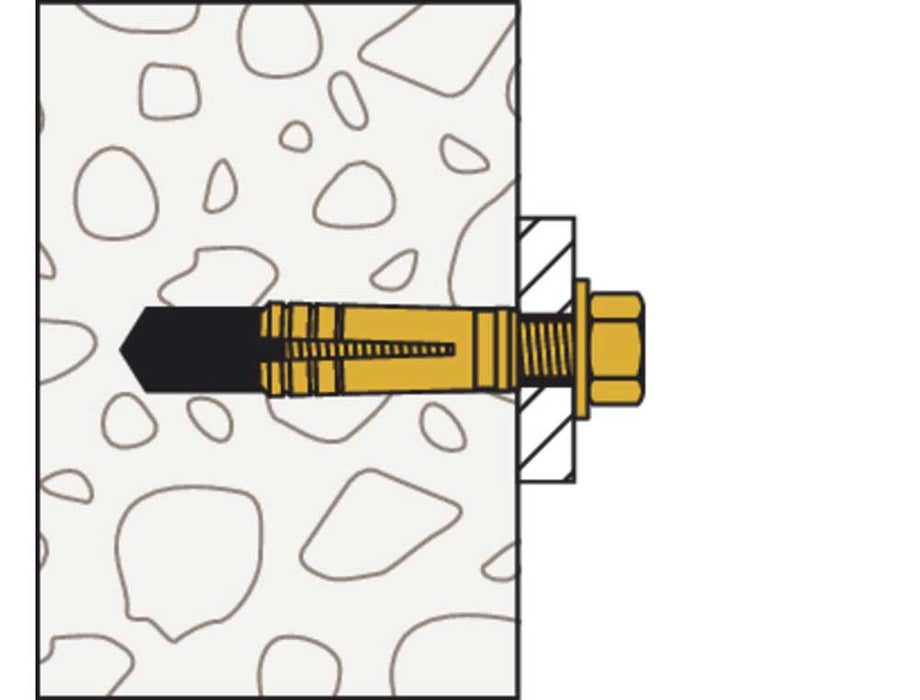 FISCHER Tassello in Ottone MS 8x20 - Lunghezza 28mm (Confezione 50 pz)