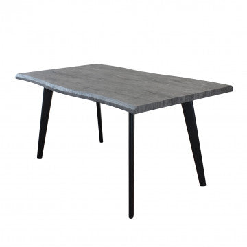 Tavolo struttura metallo piano MDF melaminico effetto legno 160x90 cm