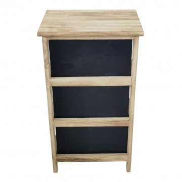 Mobiletto in legno con 3 cassetti, 34x25x60,5 cm, peso 4,2 kg