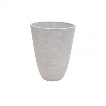 Vaso in fibra sintetica colore bianco diametro 29 cm altezza 36 cm
