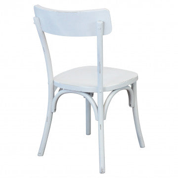 Sedia in polipropilene bianco, dimensioni 45x42x87 cm, peso 5,3 kg