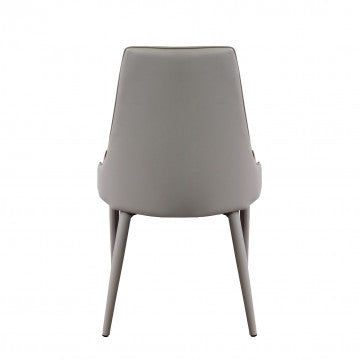 Sedia in ecopelle tortora, dimensioni 46,5x59x89 cm, peso 7,7 kg