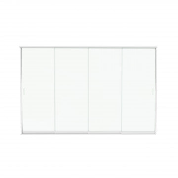 Laterale in vetro per pergola bioclimatica 370x238 cm colore bianco