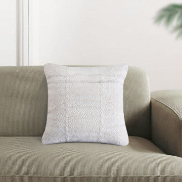 Cuscino in lana avorio con rivestimento, 45x45x8 cm, 0,9 kg
