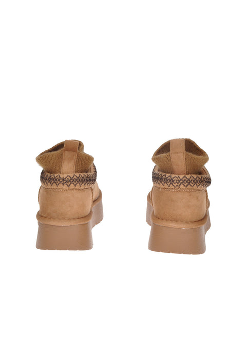 GOLD GOLD Slip On Copy In Ecopelle Con Sottopiede In Ecopelliccia E Fondello In Tessuto Con Para Alta 5 Cm