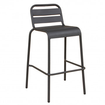 Sgabello alto in acciaio con trattamento antiruggine, 50x51x95 cm
