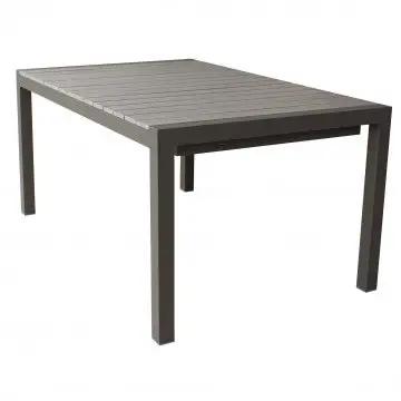 Table Waikiki Extensible en Aluminium avec Plateau en Polywood Dimensions : 162/242 x 100 x 74 cm