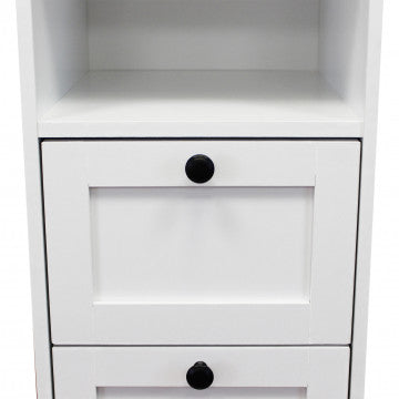 Mobiletto in legno bianco con dimensioni 81,5 x 30 x 30 cm