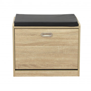 Scarpiera in legno con cuscino 60x29,5x48 cm, peso 8,35 kg
