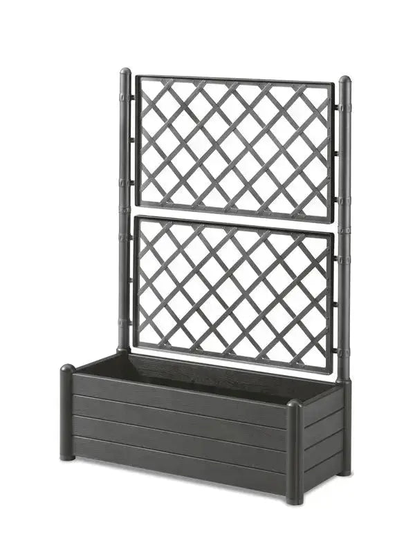Fioriera Con Spalliera 100X43X142H Fioriere STEFANPLAST ANTRACITE  