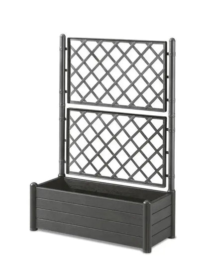 Fioriera Con Spalliera 100X43X142H Fioriere STEFANPLAST ANTRACITE  