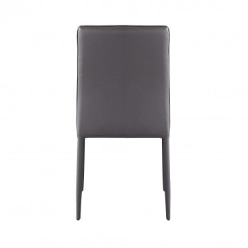 Sedia in acciaio e ecopelle marrone, 41x50x91 cm, peso 4,6 kg