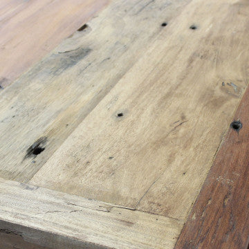 Tavolo in legno riciclato 200x100x77 cm colore marrone