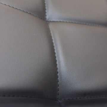 Poltrona struttura metallo seduta schienale ecopelle nero 47,5x59x81 cm