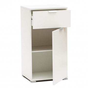 Mobiletto truciolare bilaminato con anta e cassetto 45x38x85 cm