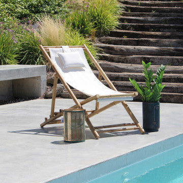 Sdraio dondolo in bamboo con cuscino 117x60x68 cm peso 6 kg