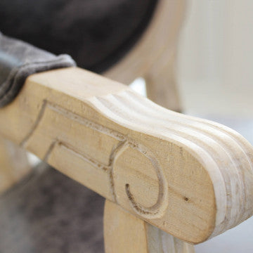 Poltrona struttura legno rivestimento ecopelle nera 55x46x96cm