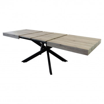 Tavolo allungabile melaminico 160/240 x 90 cm struttura metallo nera