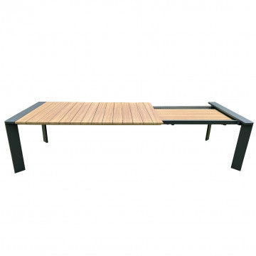 Tavolo allungabile 150/200x100 cm effetto legno struttura alluminio