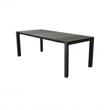 Tavolo allungabile in alluminio verniciato 180/235x90 cm antracite