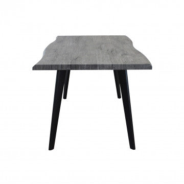 Tavolo struttura metallo piano MDF melaminico effetto legno 160x90 cm