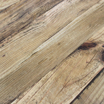 Comodino in legno di pino riciclato con cassetto e ripiano