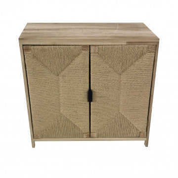 Mobiletto 2 ante in legno polywood e paulownia 74x35x70,5 cm