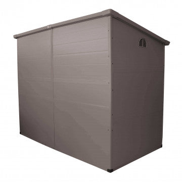 Casetta in plastica con finestra 143x247x194 cm colore marrone