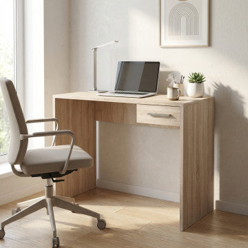 Porta PC in truciolare bilaminato quercia chiaro 90x45x74 cm